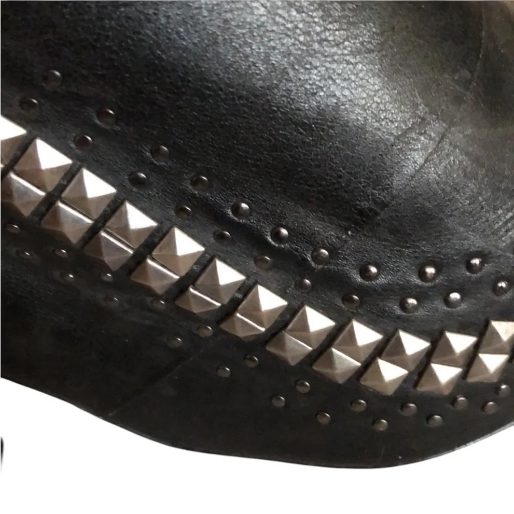 Sam Edelman size 10 Boho silver studded open toe platform ,beautiful